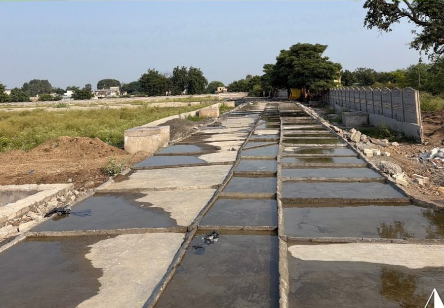 Navya Bhumi 1 — Internal road work — site photo, 14 Oct 2026